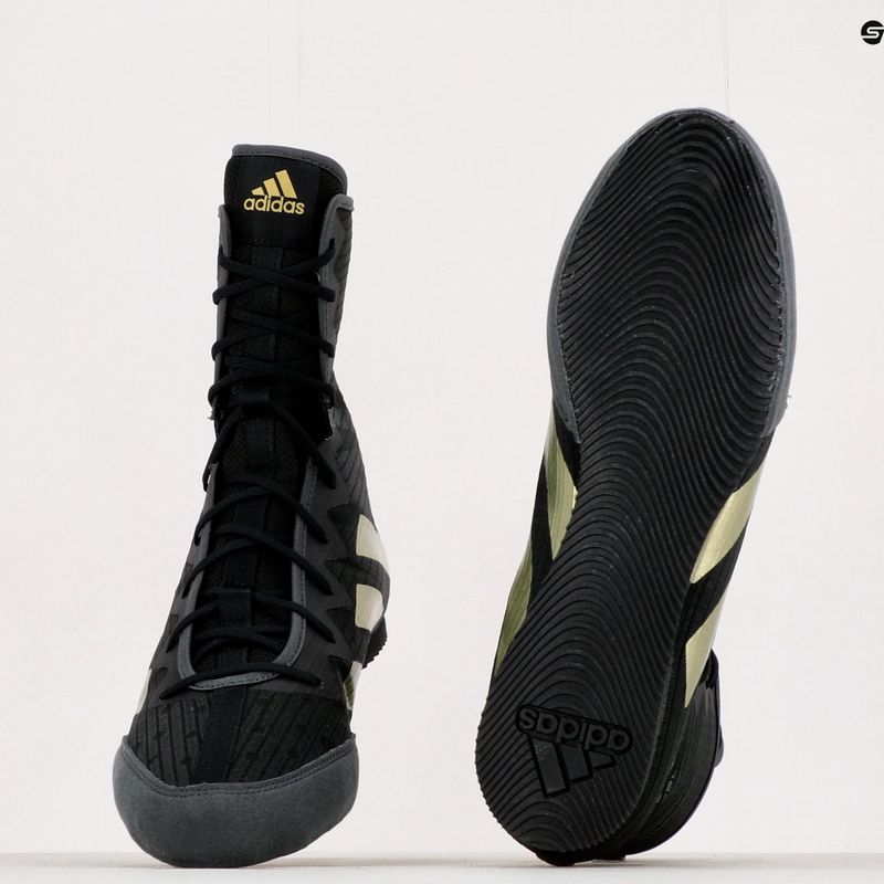 Boxerské boty adidas Box Hog 4 černo-zlatý GZ6116 12