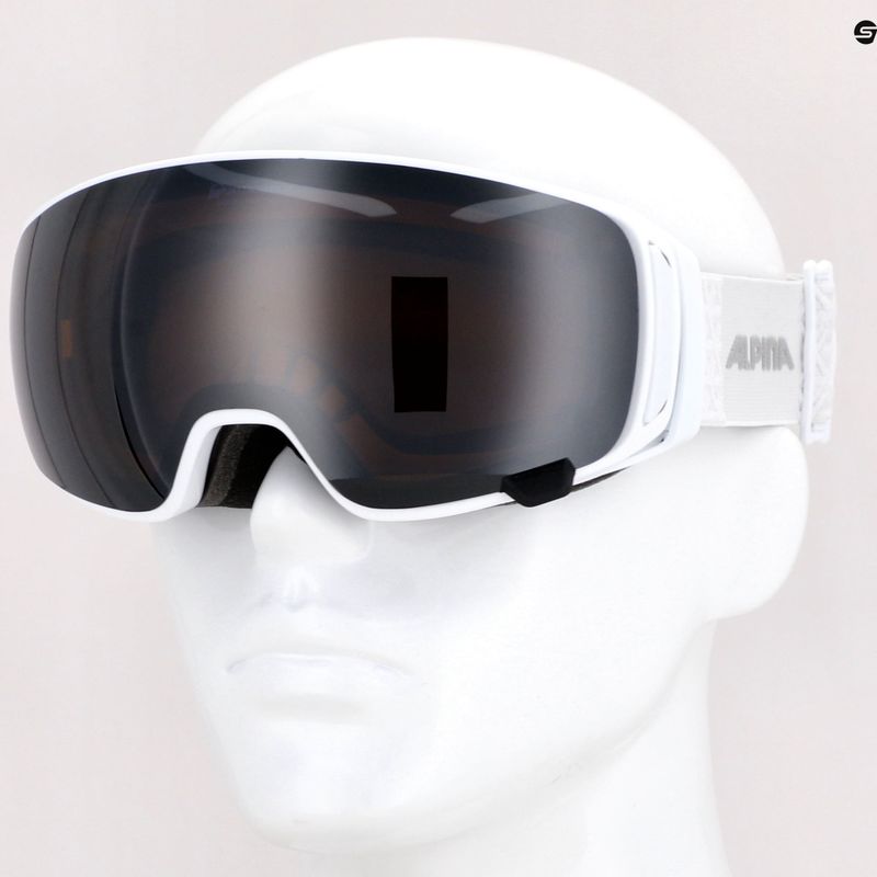 Lyžařské brýle Alpina Double Jack Mag Q-Lite white gloss/mirror black 13
