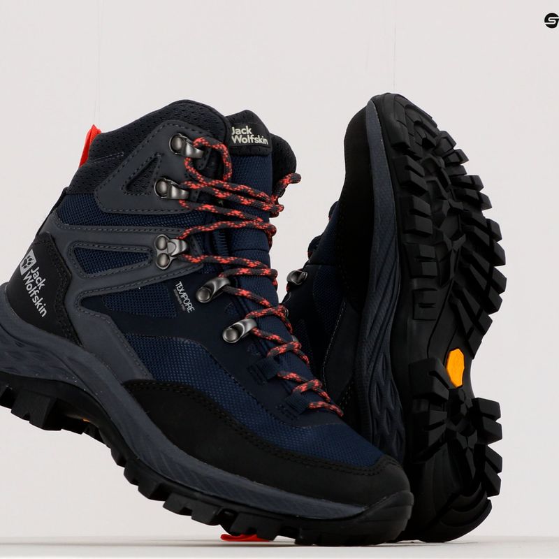 Dámské trekové boty Jack Wolfskin Rebellion Guide Texapore Mid black-blue 4053801 10
