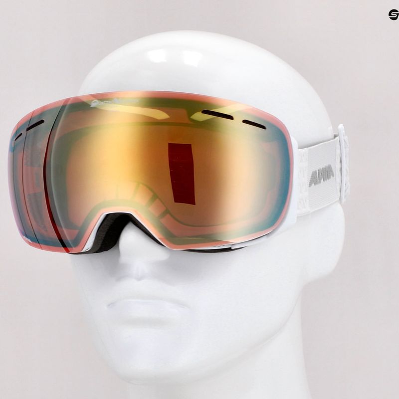 Lyžařské brýle Alpina Granby QV white gloss/gold sph 5