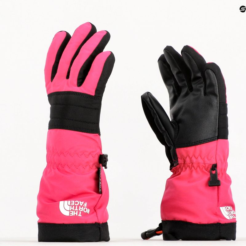 Dětské lyžařské rukavice The North Face Montana Ski pink and black NF0A7RHCND51 7