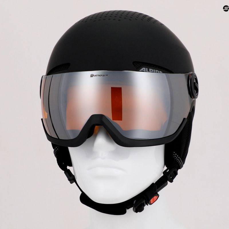 Lyžařská helma Alpina Arber Visor Q Lite black matte 10