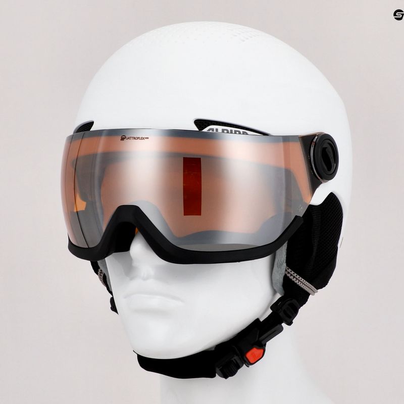 Lyžařská helma Alpina Arber Visor Q Lite white matt 10