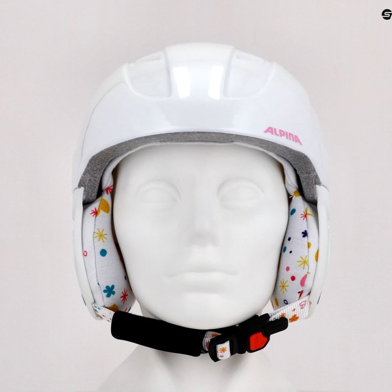 Dětské lyžařské helmy Alpina Carat white/deco 9