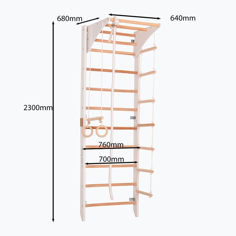 Gymnastický žebřík RINAGYM Kombi 2 white 5