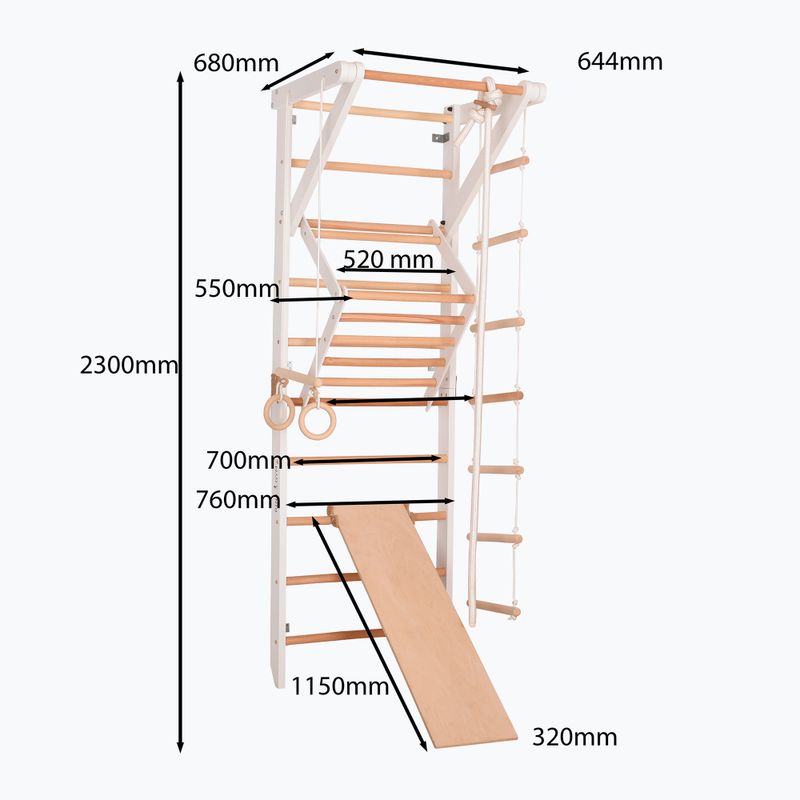 Gymnastický žebřík RINAGYM Sport 3 white 7