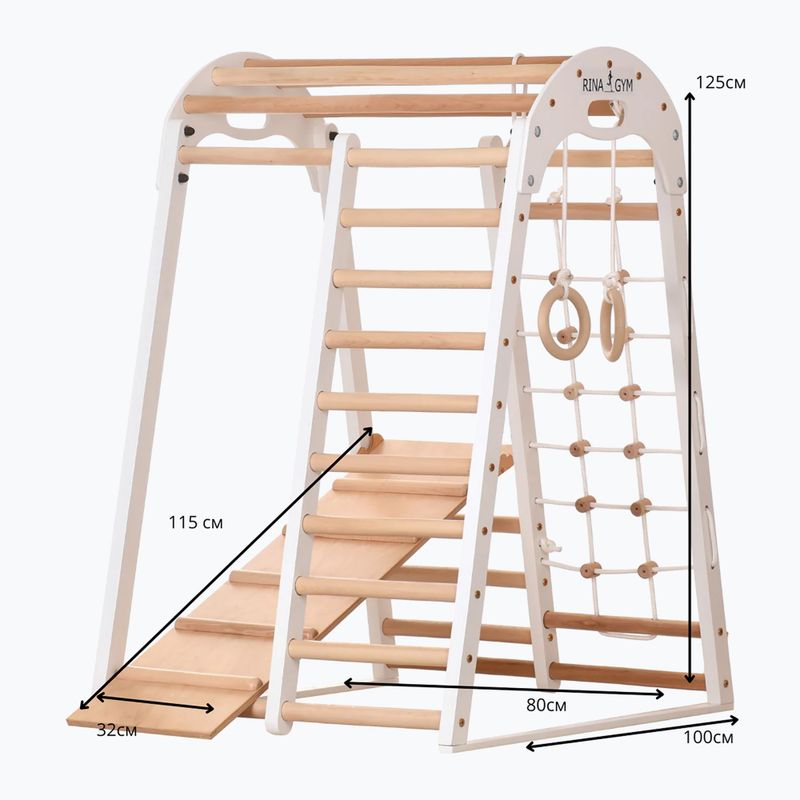 Dřevěný gymnastický rám RINAGYM Kids 2 white 5