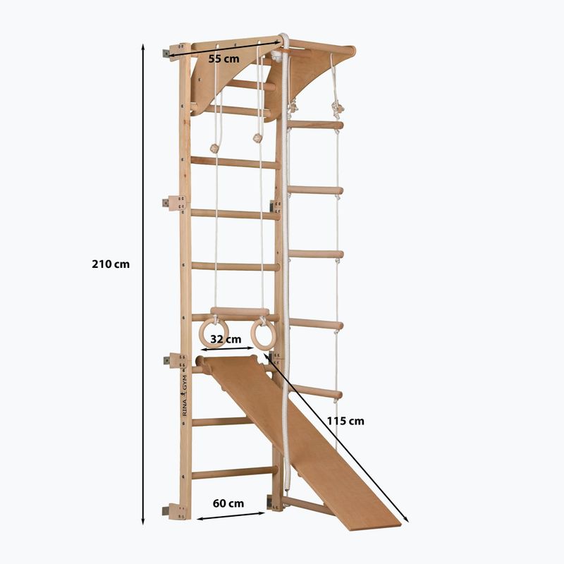 Gymnastický žebřík RINAGYM ECO-PINE+SLIDE 7