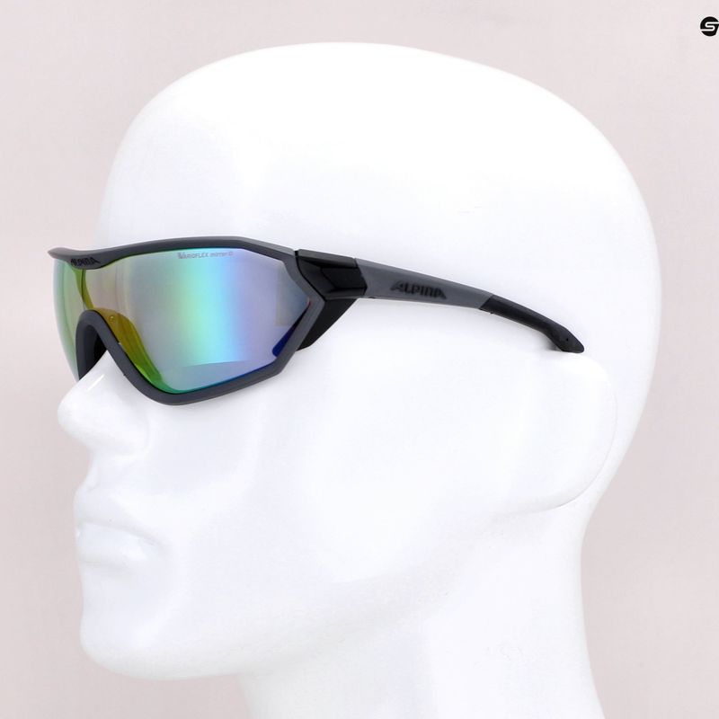 Brýle na kolo Alpina S-Way VM coal matt black/rainbow mirror 7