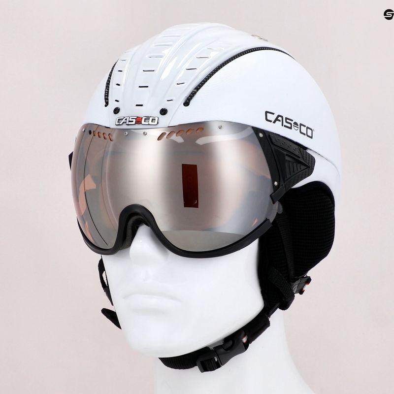 Lyžařská přilba CASCO SP-2 Carbonic Visor bílá 07.3737 11