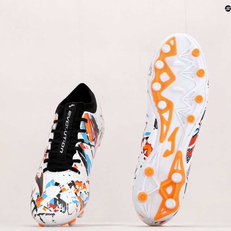 Joma Evolution FG pánské fotbalové boty white/black/orange 12
