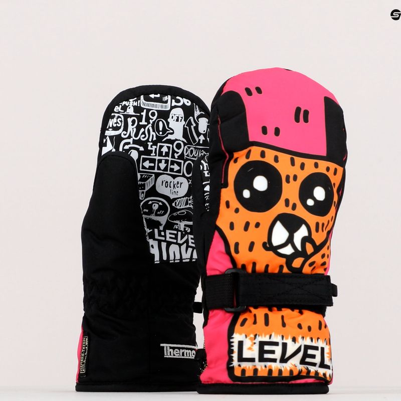 Level Junior Mitt dětské lyžařské rukavice růžové 4152JM 12