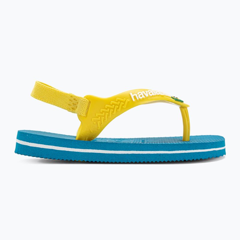 Žabky Havaianas Baby Brasil Logo II white/blue/green/yellow 2