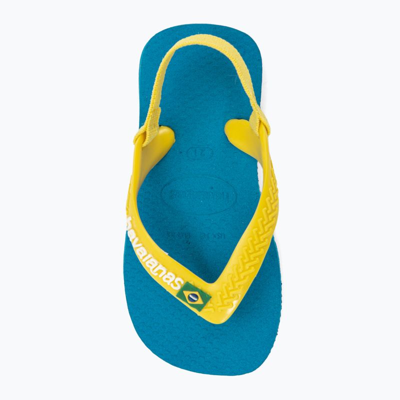 Žabky Havaianas Baby Brasil Logo II white/blue/green/yellow 6