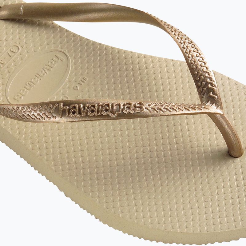 Dámské žabky Havaianas Slim sand grey / light golden 12