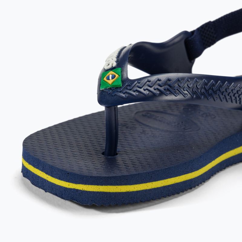 Havaianas Baby Brasil Logo II navy blue / citrus yelloew dětské sandály 8