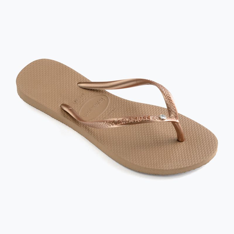 Dámské žabky Havaianas Slim Crystal Sw II rode gold 9