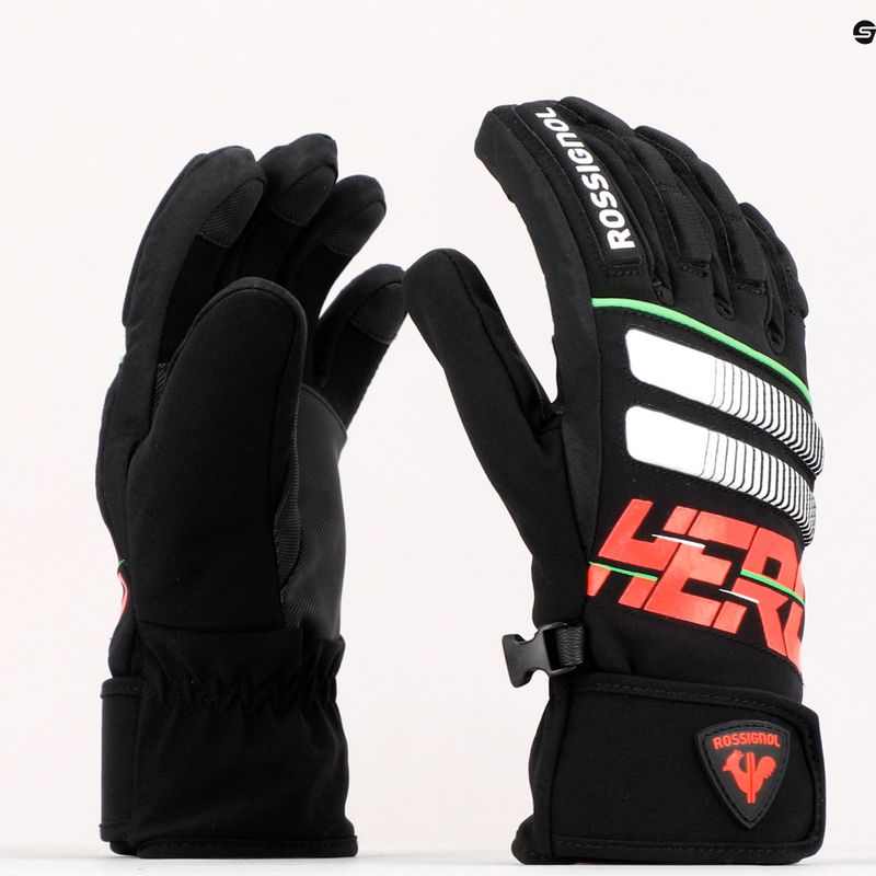 Dětské lyžařské rukavice Rossignol Hero Impr G black 10