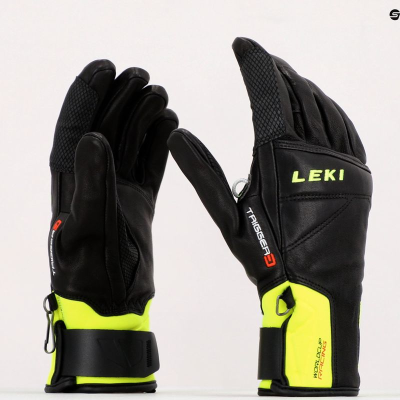 Pánské lyžařské rukavice LEKI Worldcup Race Speed 3D černo-zelené 650801301090 8
