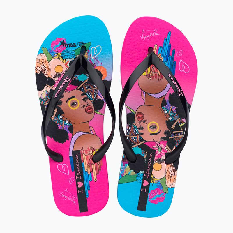 Dámské žabky Ipanema Graffiti V pink/black/blue 2