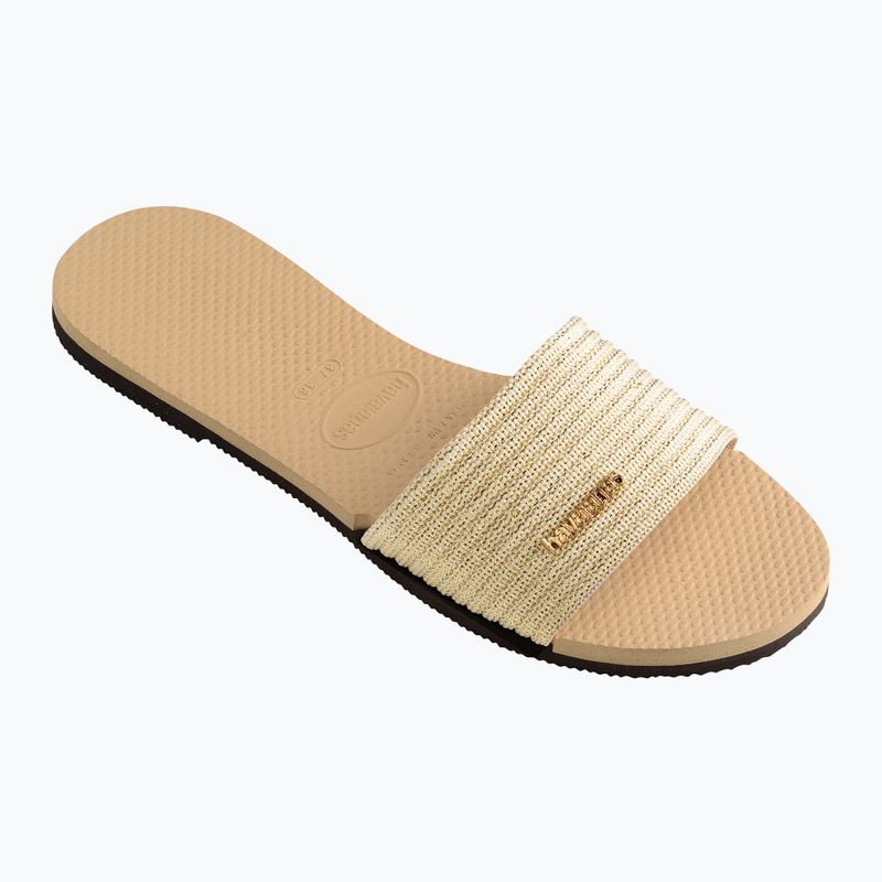 Dámské žabky Havaianas You Malta Metallic golden 8