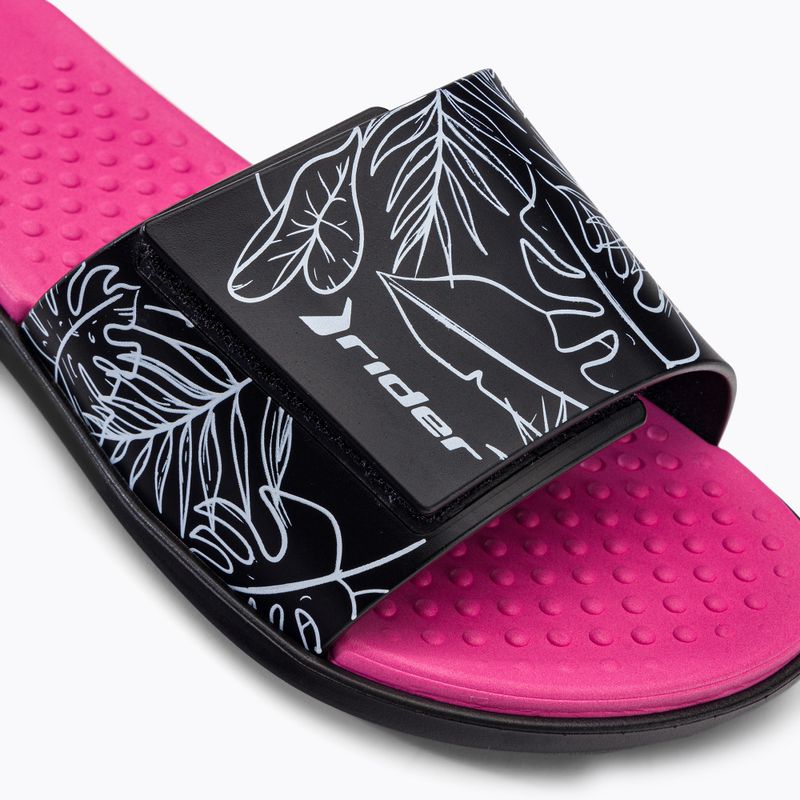 RIDER Pool IV Fem dámské žabky black-pink 83331-AD447 7