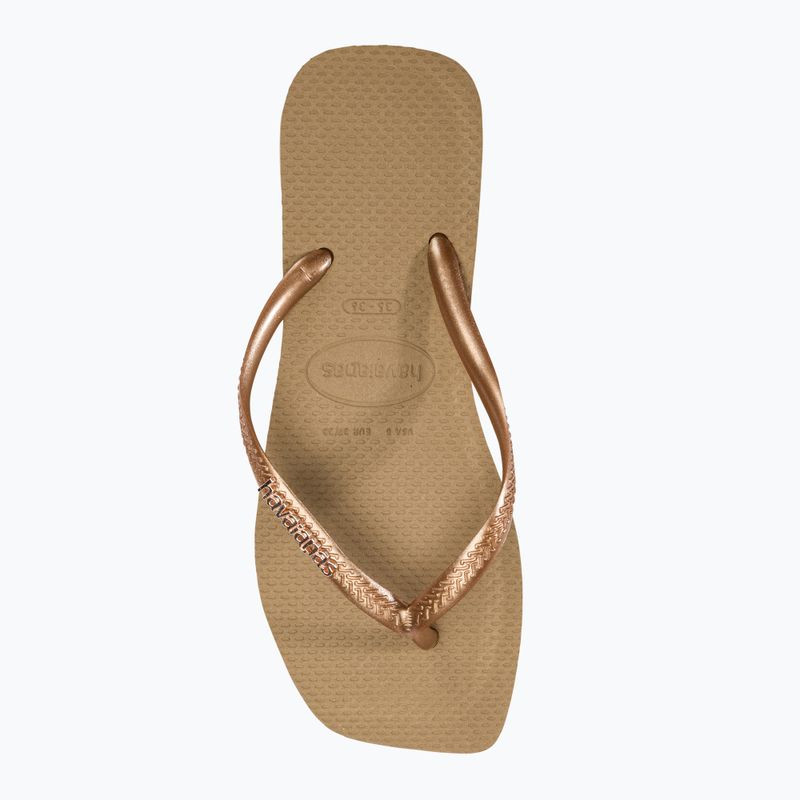 Dámské žabky Havaianas Square Logo Metallic rose gold / rose gold 5