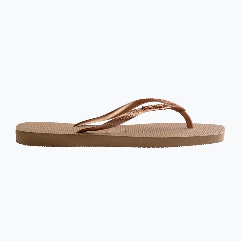 Dámské žabky Havaianas Square Logo Metallic rose gold / rose gold 10