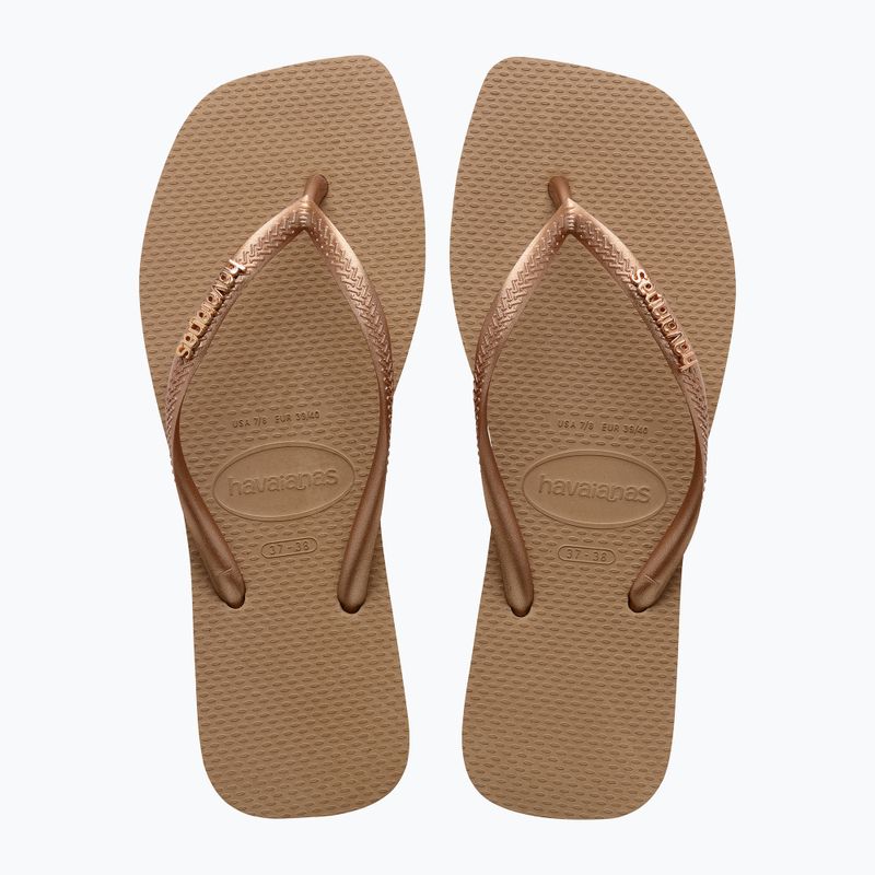 Dámské žabky Havaianas Square Logo Metallic rose gold / rose gold 11