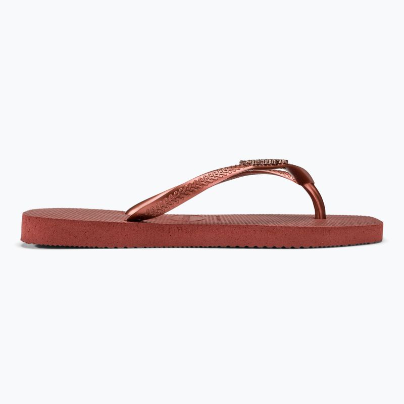 Dámské žabky Havaianas Square Logo Metallic mahogany 2