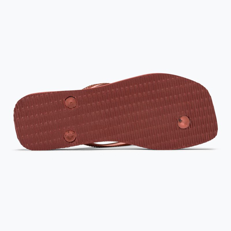 Dámské žabky Havaianas Square Logo Metallic mahogany 4