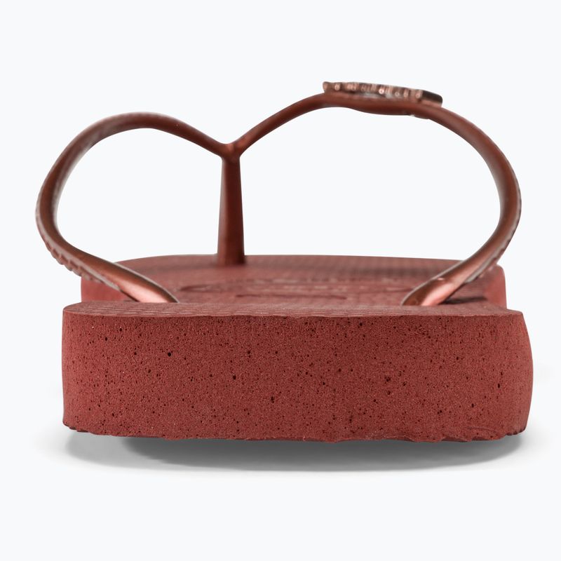 Dámské žabky Havaianas Square Logo Metallic mahogany 6