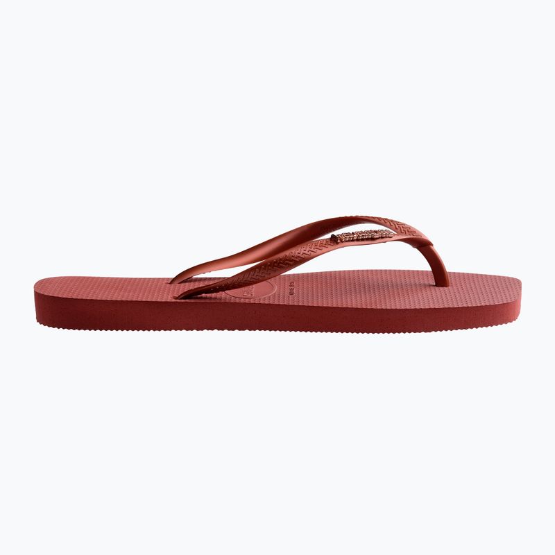 Dámské žabky Havaianas Square Logo Metallic mahogany 9