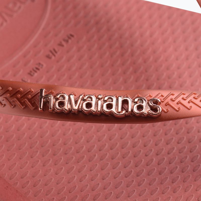 Dámské žabky Havaianas Square Logo Metallic mahogany 12