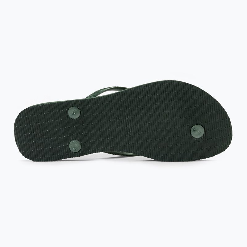 Dámské žabky Havaianas Slim Crystal Sw II olivově zelené 5