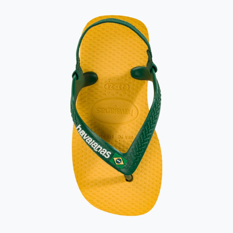 Havaianas Baby Brasil Logo II sandály pop yellow / amazon 6