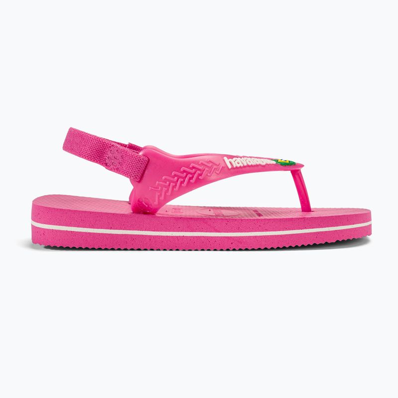 Havaianas Baby Brasil Logo II pink flux / white sandály 2