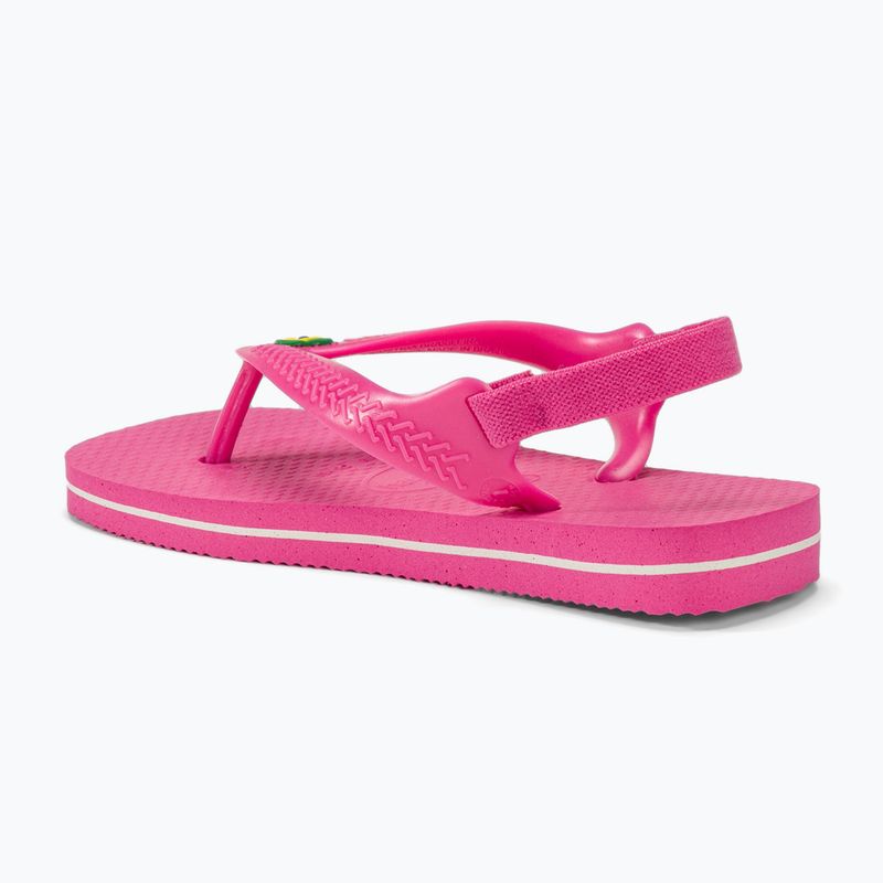 Havaianas Baby Brasil Logo II pink flux / white sandály 3