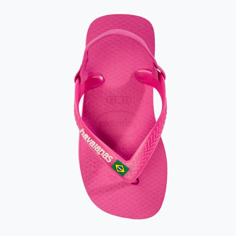 Havaianas Baby Brasil Logo II pink flux / white sandály 6