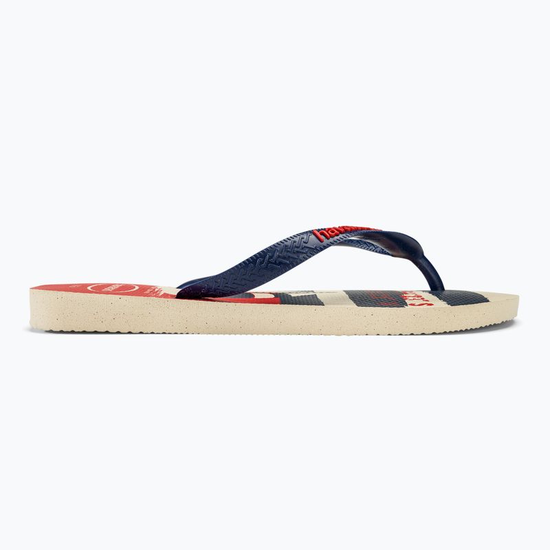 Žabky Havaianas Top Nautical beige straw / navy blue / ruby red 2