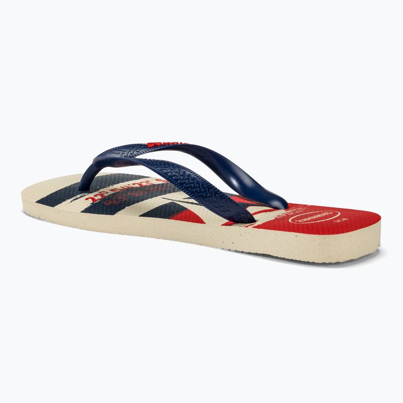 Žabky Havaianas Top Nautical beige straw / navy blue / ruby red 3