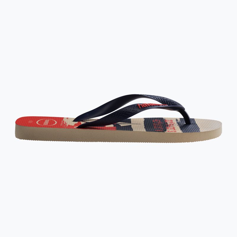 Žabky Havaianas Top Nautical beige straw / navy blue / ruby red 9