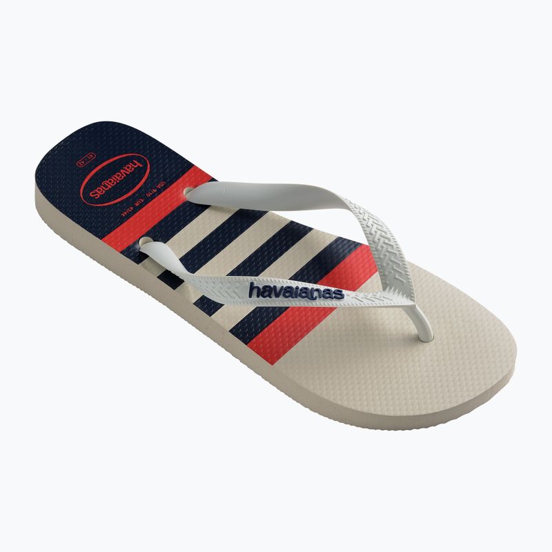 Žabky Havaianas Top Nautical bílá / bílá / námořnická modrá 8