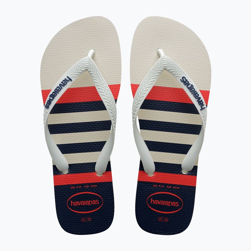 Žabky Havaianas Top Nautical bílá / bílá / námořnická modrá 10