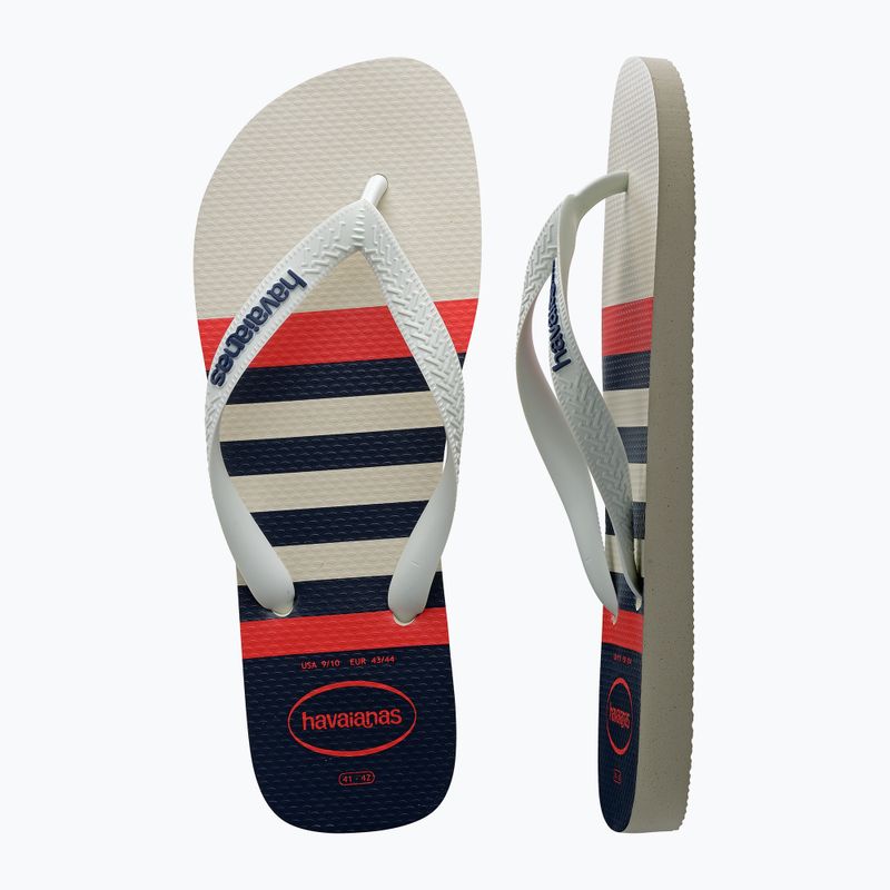 Žabky Havaianas Top Nautical bílá / bílá / námořnická modrá 11