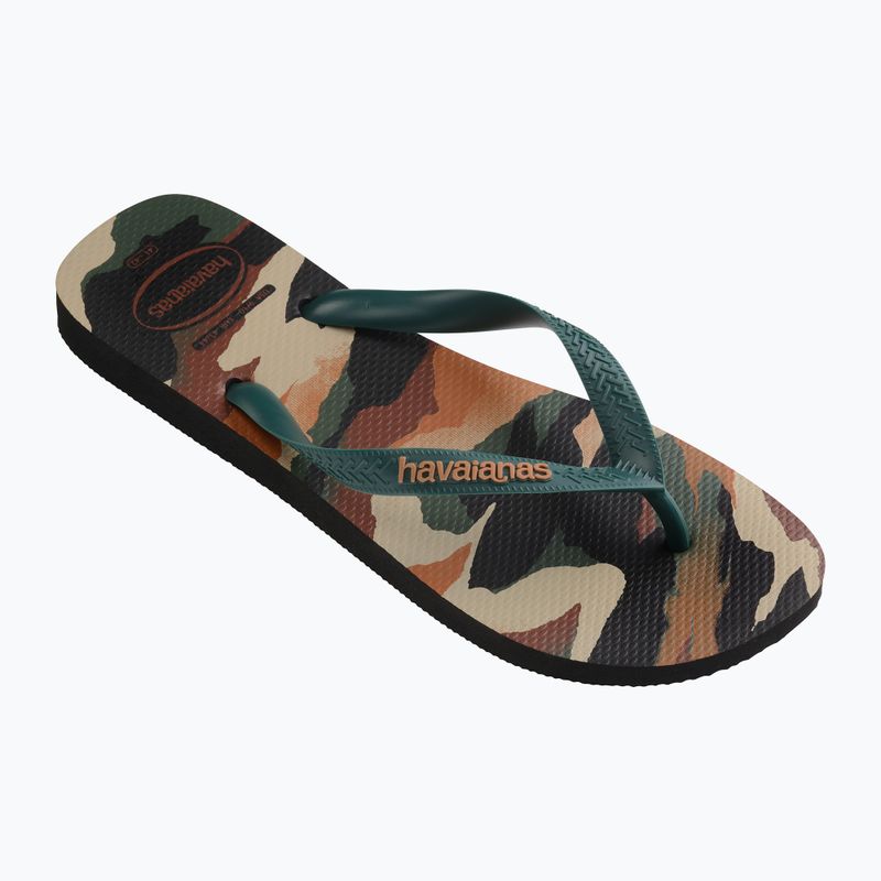 Pánské žabky Havaianas Top Camu black / pantanal green 8