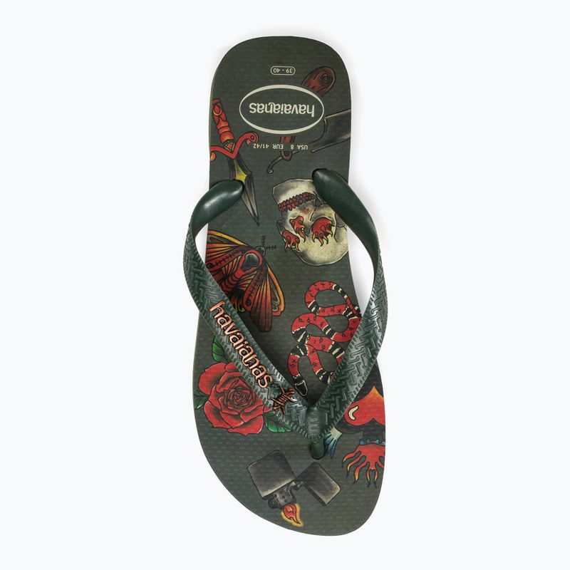 Pánské žabky Havaianas Top Tribo olivově zelené 5