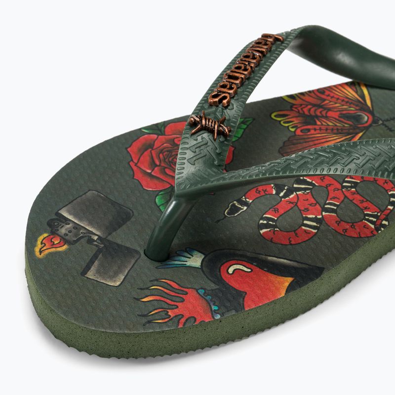 Pánské žabky Havaianas Top Tribo olivově zelené 7