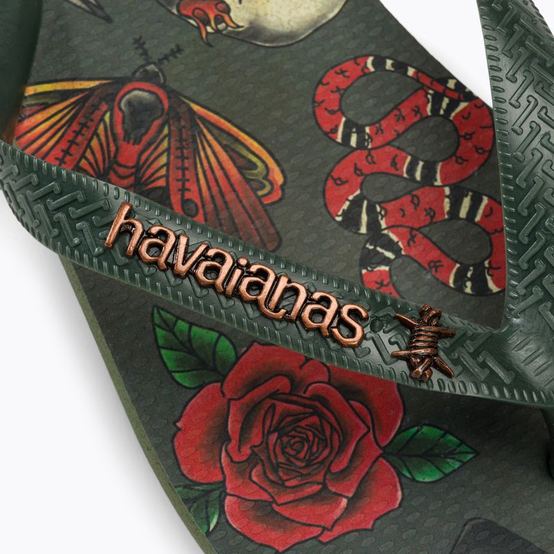 Pánské žabky Havaianas Top Tribo olivově zelené 8