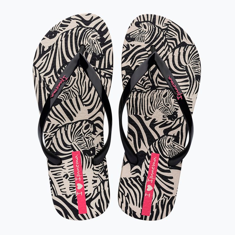 Dámské žabky Ipanema Animal Print VI beige/black/pink 2